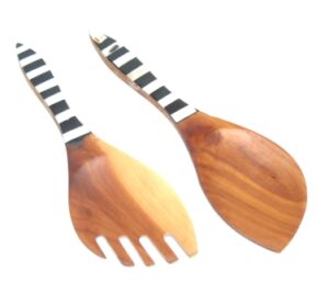 Set de cucharas madera y nácar
