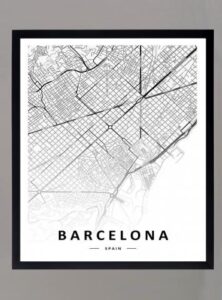 Cuadro Mapa Barcelona