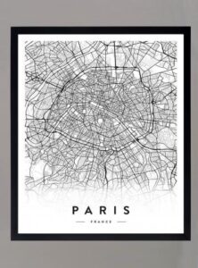 cuadro mapa paris