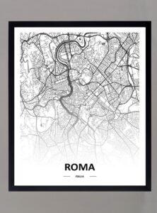 Cuadro Mapa Roma